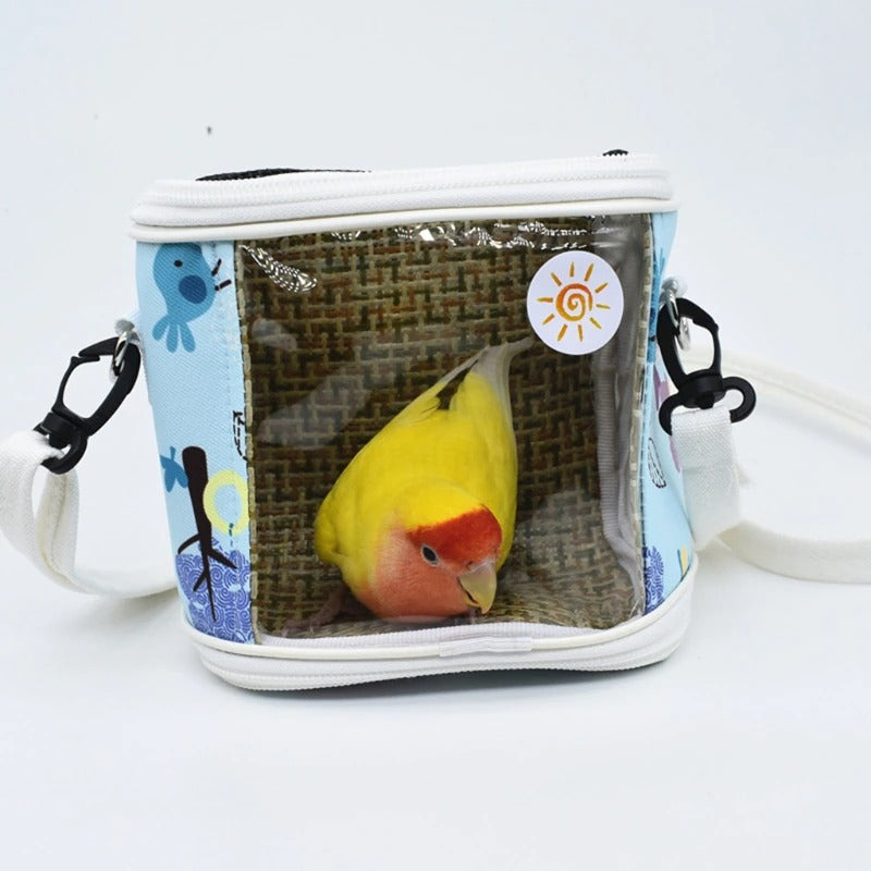 Bird Travel Carrier Portable Cage | Lightweight Breathable Bird  Travel Cage