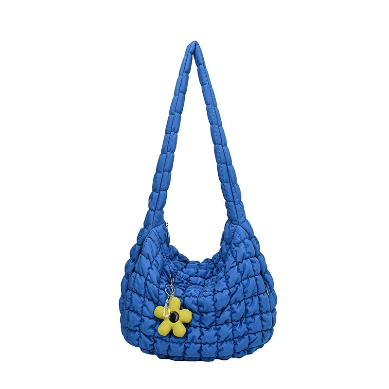 Women's Large Nylon Solid Color Streetwear Zipper Cloud Shape Bag