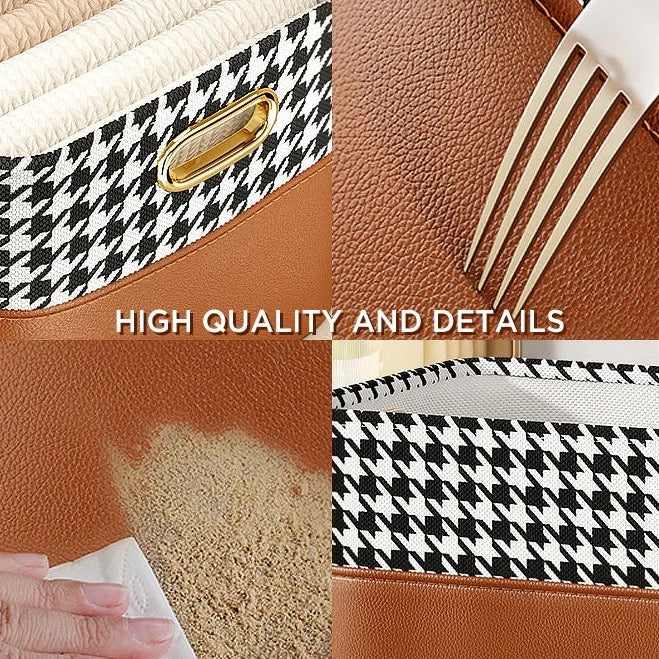 (🎁New Year promotion-30% OFF)Oxford Textile PU Leather Storage Box