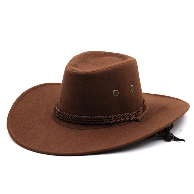 Western Denim Hat Big Brim Suede Outdoor Retro Top Hat British Jazz Hot