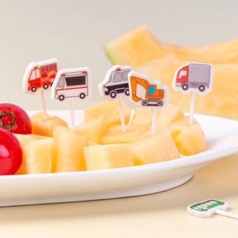 Fashion Car Plastic Fruit Fork 1 Set