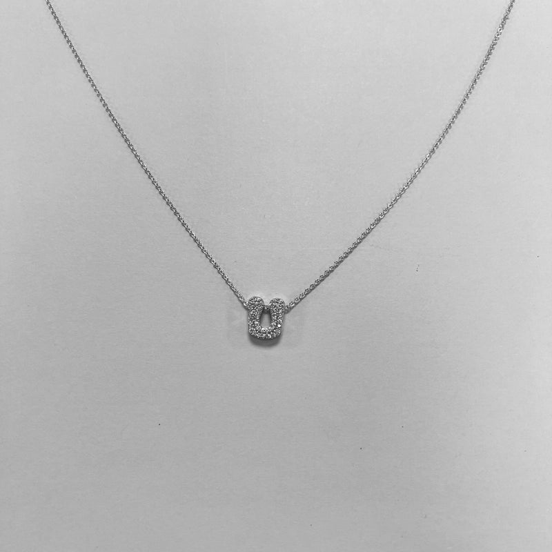 Minimalist Letter Copper Zircon Necklace In Bulk