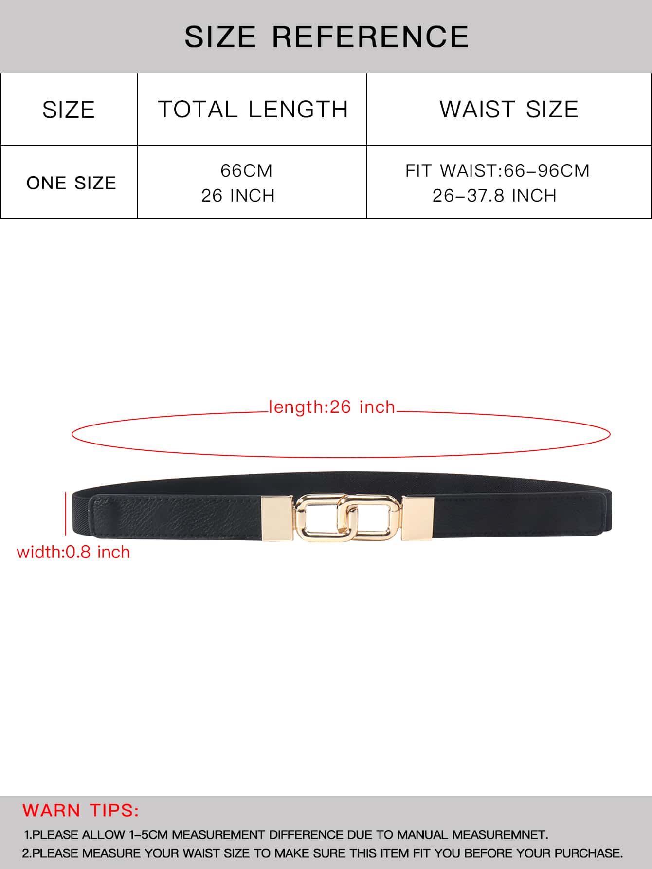 Metal Buckle Elastic Belt