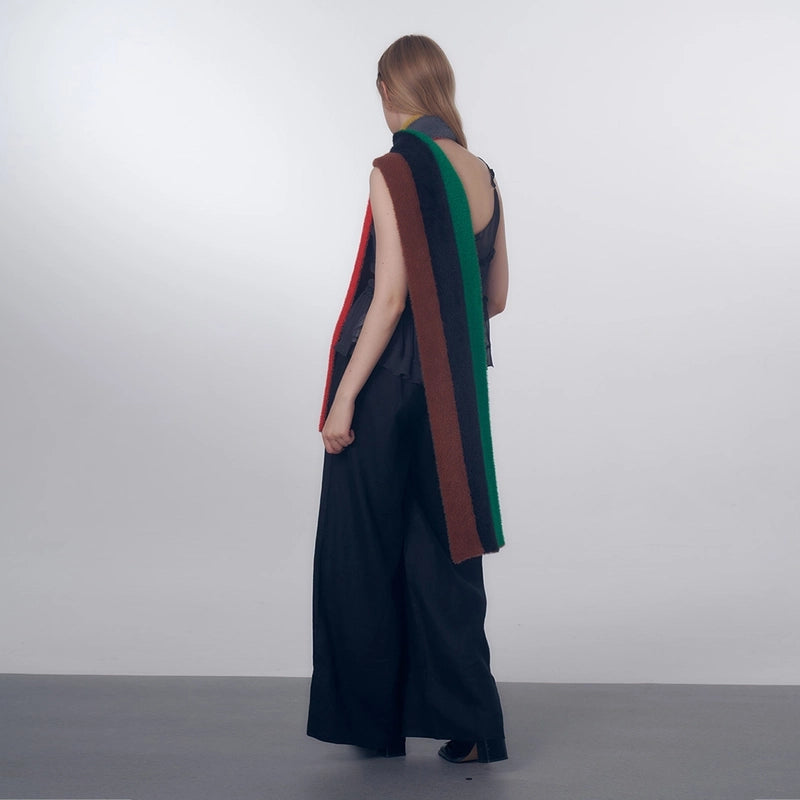 Women's Elegant Minimalist Color Block Nylon Printing Scarf