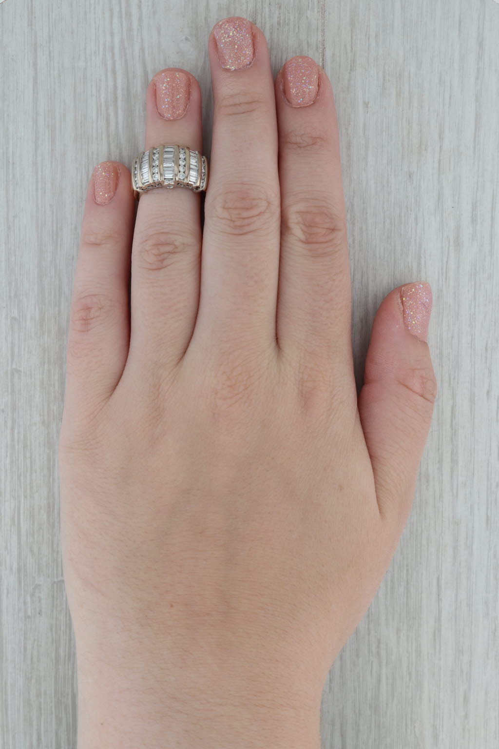1.34ctw Baguette Diamond Ring 18k Yellow Gold Size 5.25-5.5