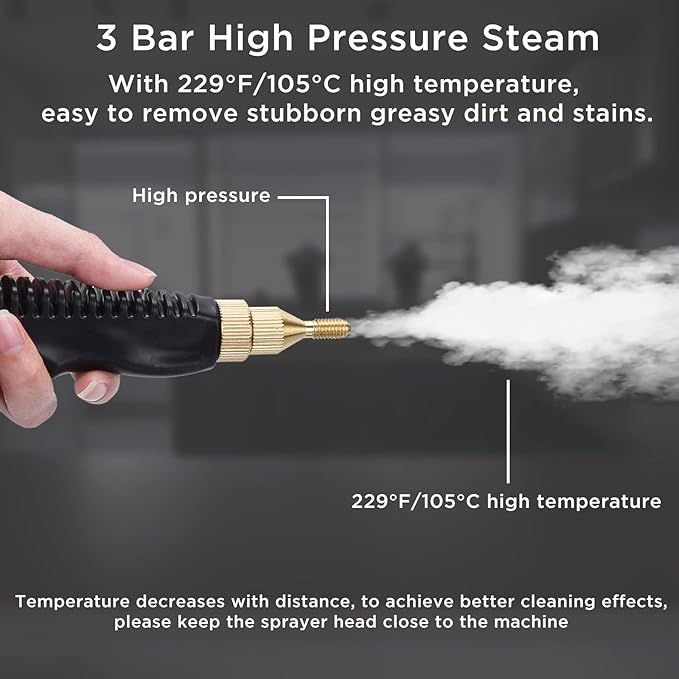 2500W 3 Bar HIGH PRESSURE MANUAL STEAM CLEANER