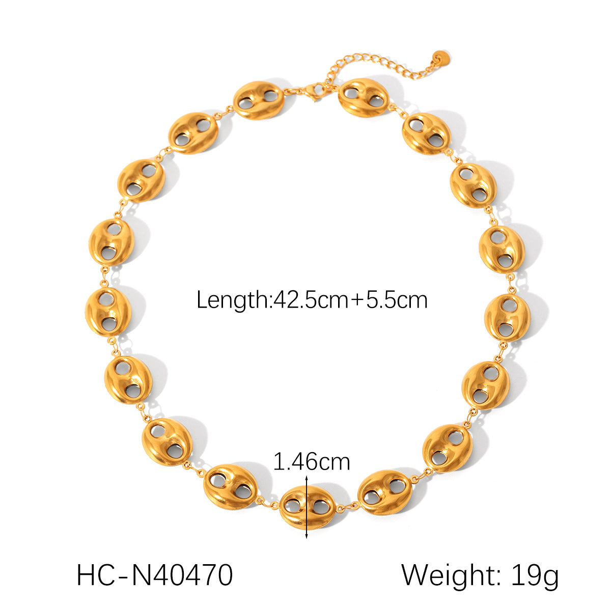 18K Gold Stainless Steel Necklace Water Drop Shell Butterfly Chain Titanium Steel Necklace Ins Style Clavicle Chain