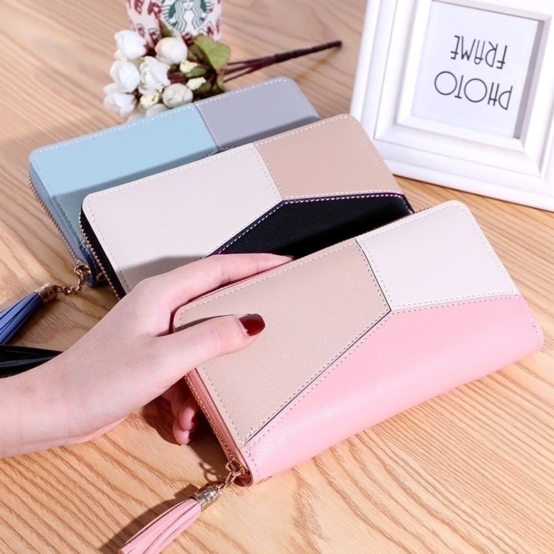 Women's Solid Color Pu Leather Zipper Wallets