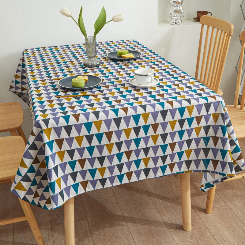 Modern Style Minimalist Stripe Tree Watermelon Polyester Cotton Polyester Tablecloths