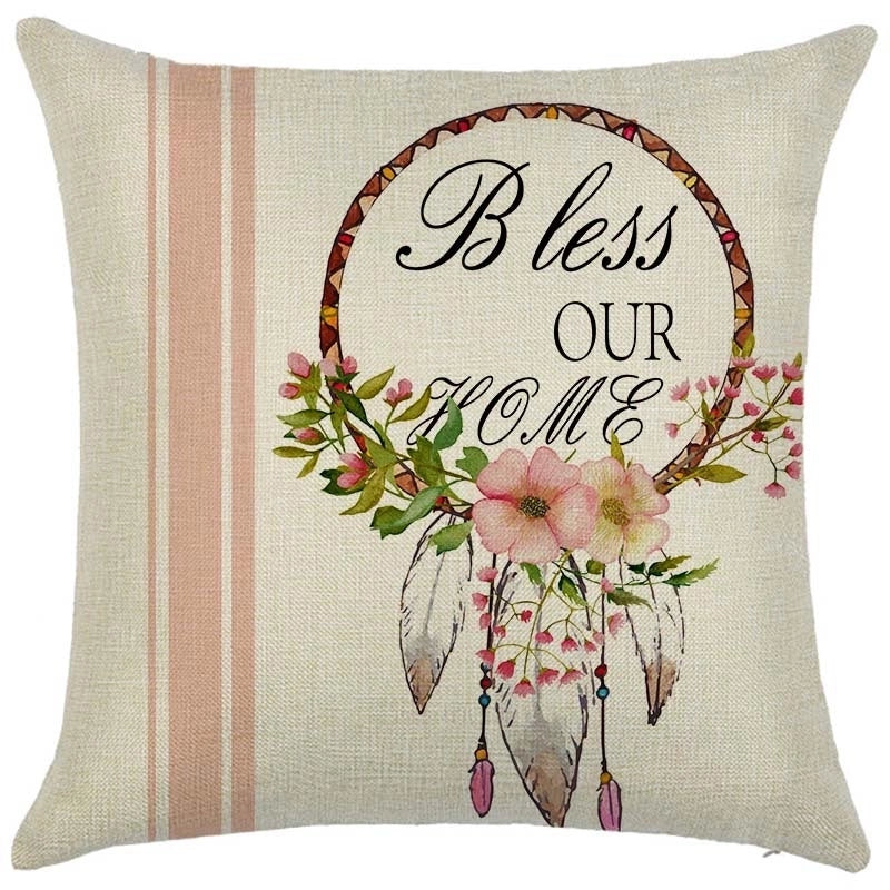 Pastoral Plant Flower Linen Pillow Cases