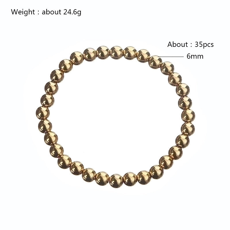 Fashion Geometric Solid Color Stainless Steel Plating Bracelets