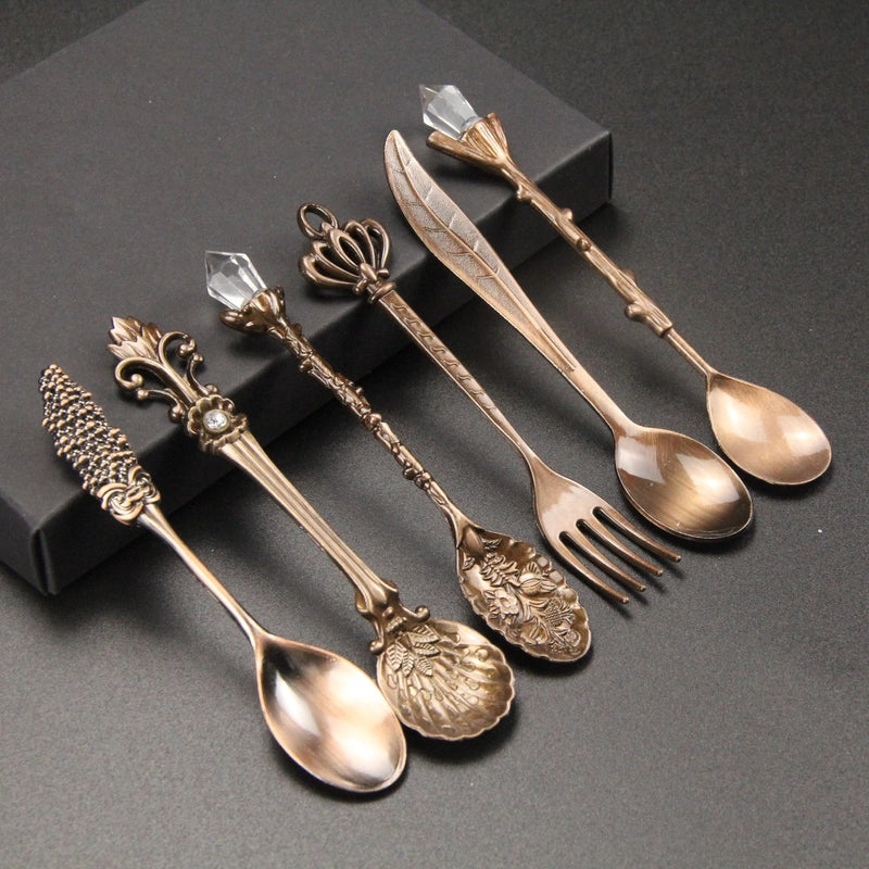 Casual Elegant Retro Solid Color Zinc Alloy Spoon 1 Set
