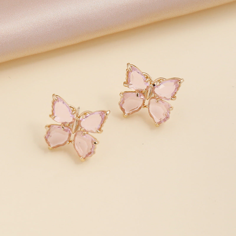 Women Butterfly Alloy Electroplating Necklaces