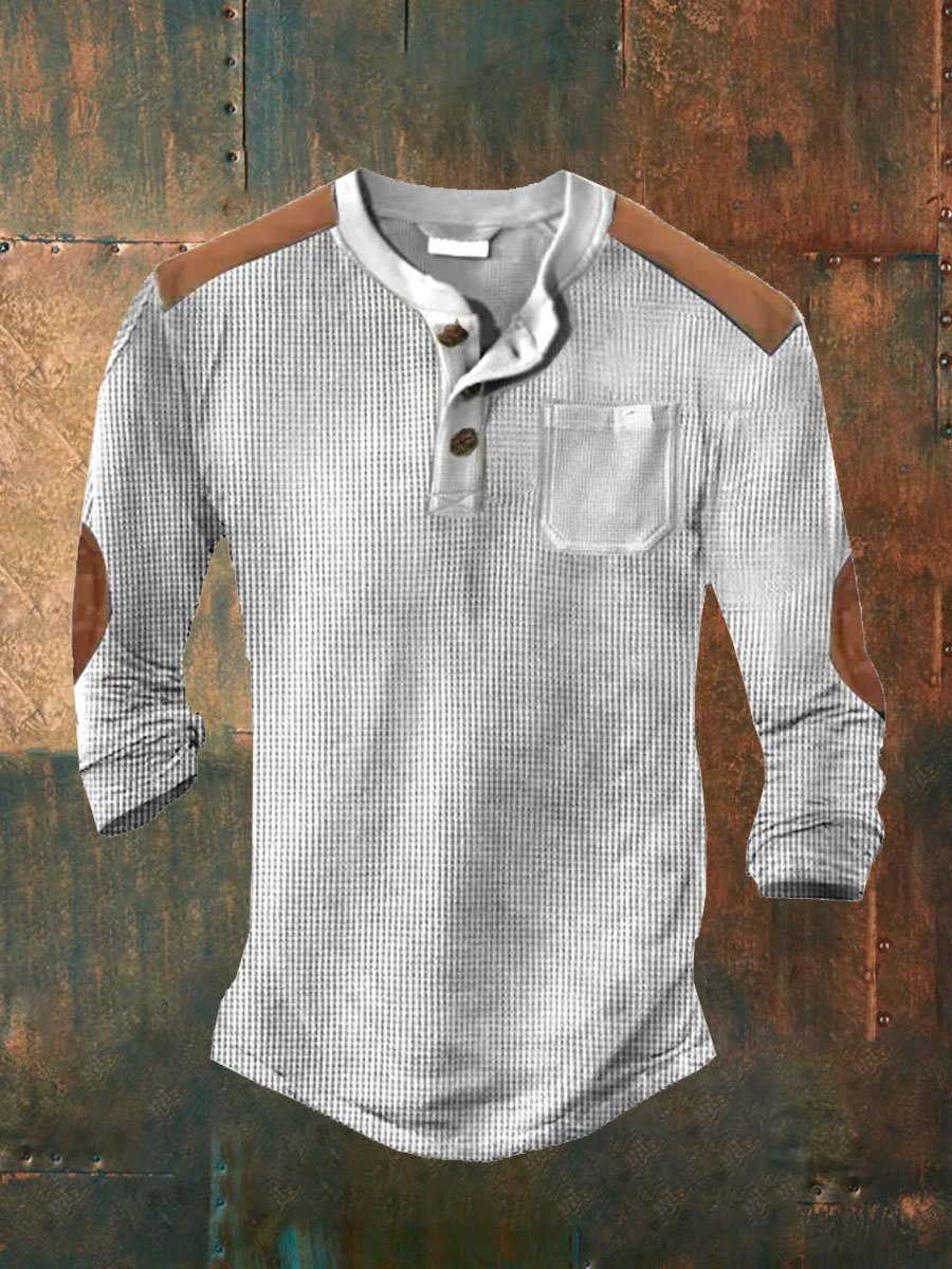 Men's Retro Casual Button Collar Outdoor T-Shirt