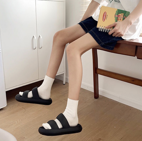 Getjiida business New Cloud Soft EVA Slippers Couple Home Outdoor Slipper Summer Beach Unisex Bedroom Shoes Ladies Flip Flops Thick Bottom Sandals