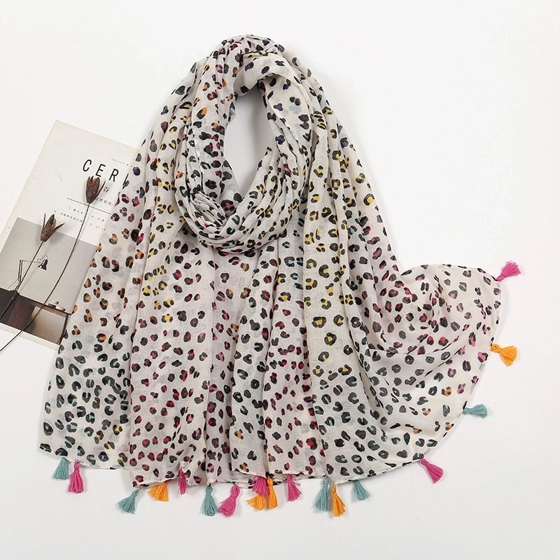 Women'S Bohemian Geometric Cotton And Linen Scarf