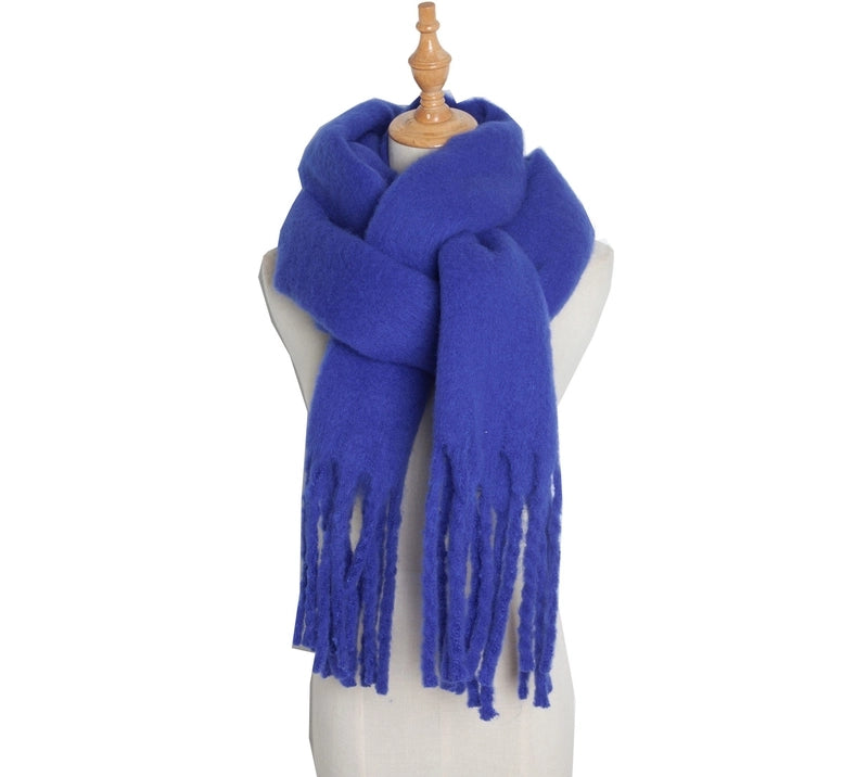 Women's Minimalist Solid Color Polyester Scarf