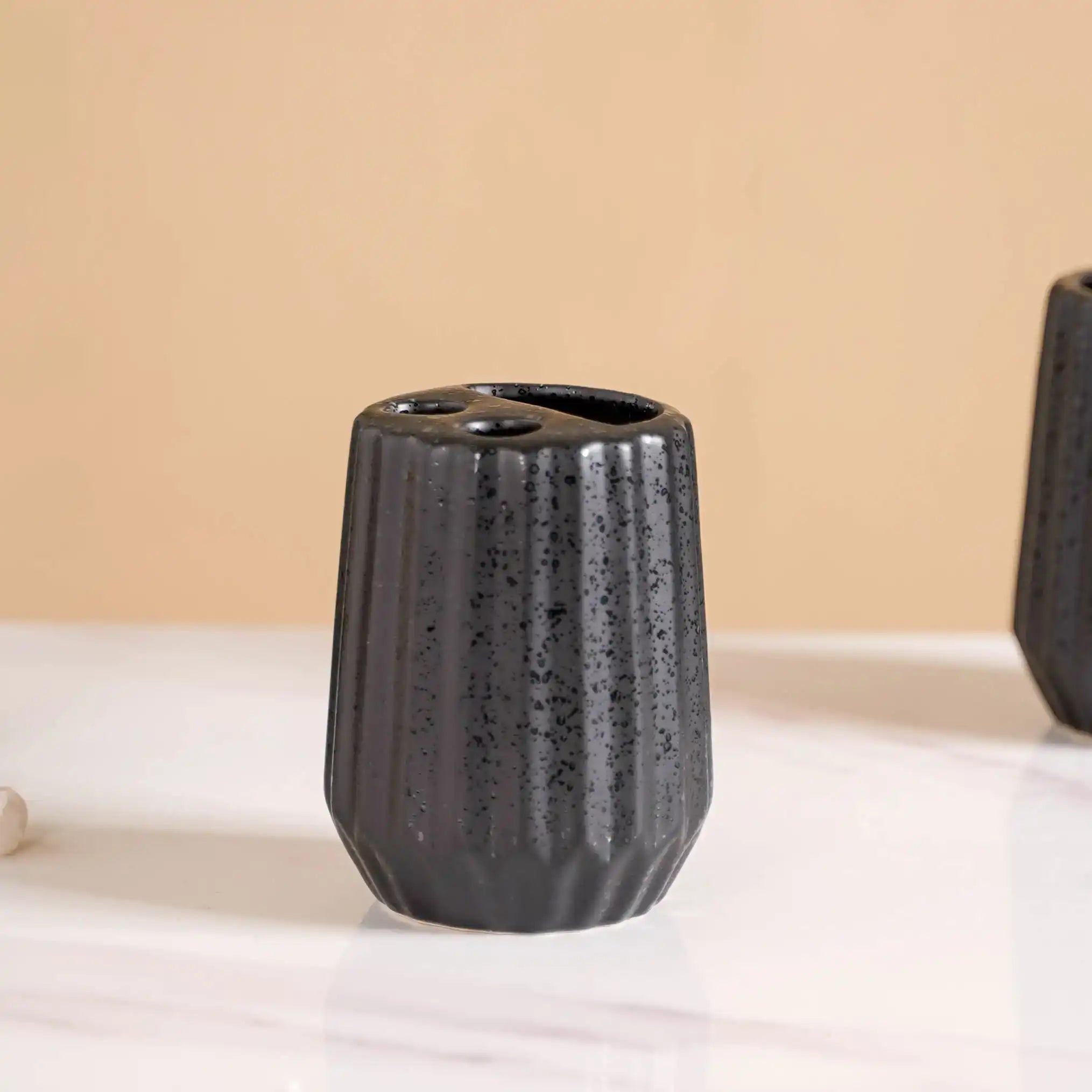 All Black Ceramic Bathroom Set Of 3