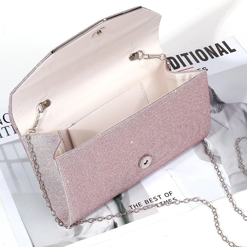 Women's Pu Leather Solid Color Elegant Lock Clasp Evening Bag