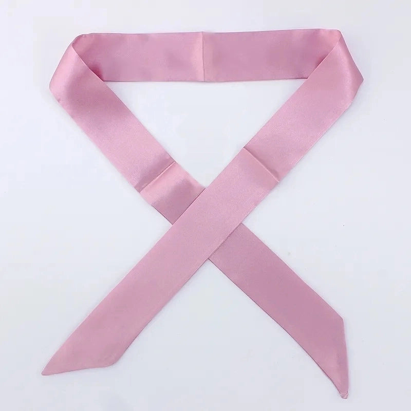Women's Minimalist Solid Color Satin Silk Scarves