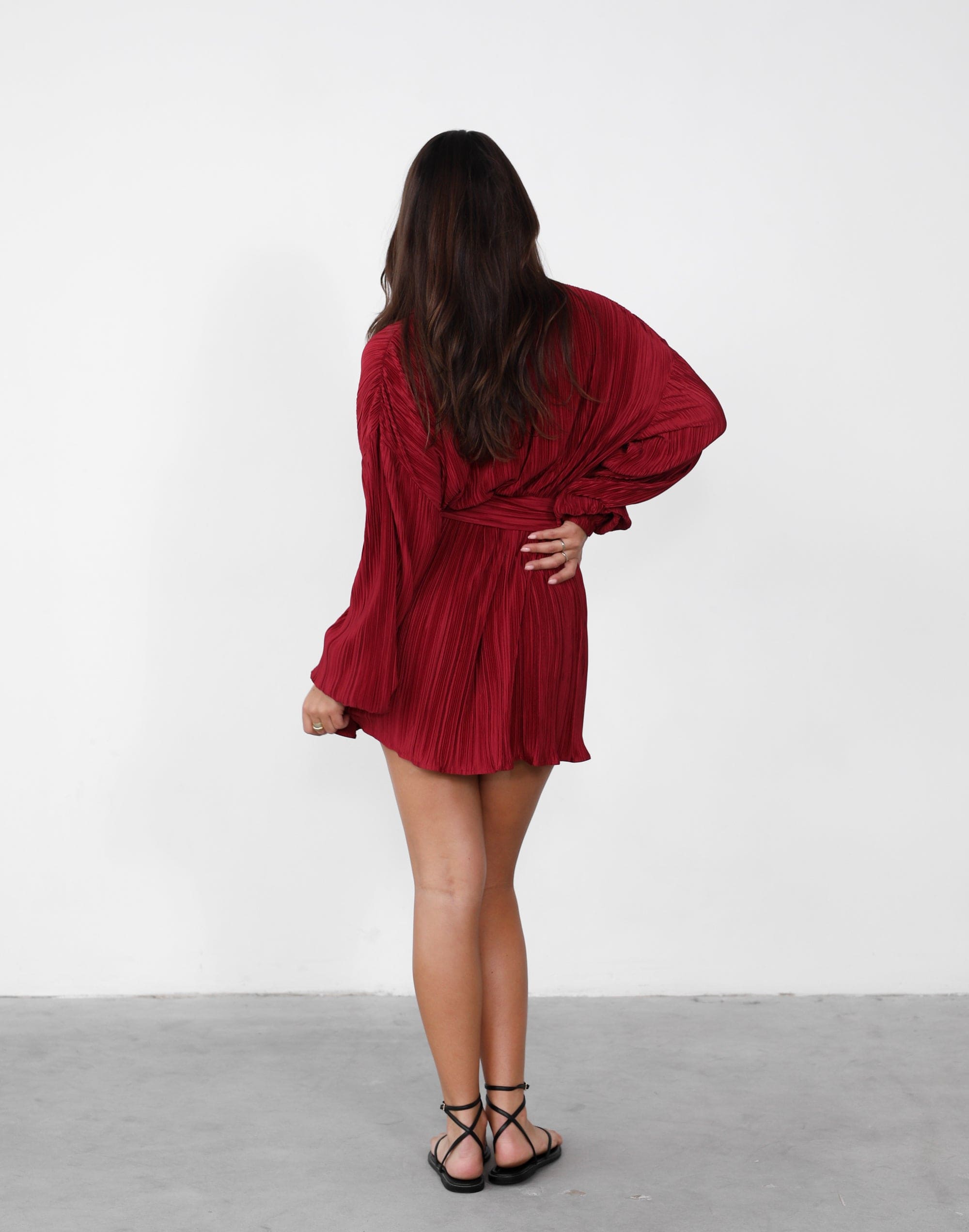 Heart Of Gold Mini Dress (Wine)