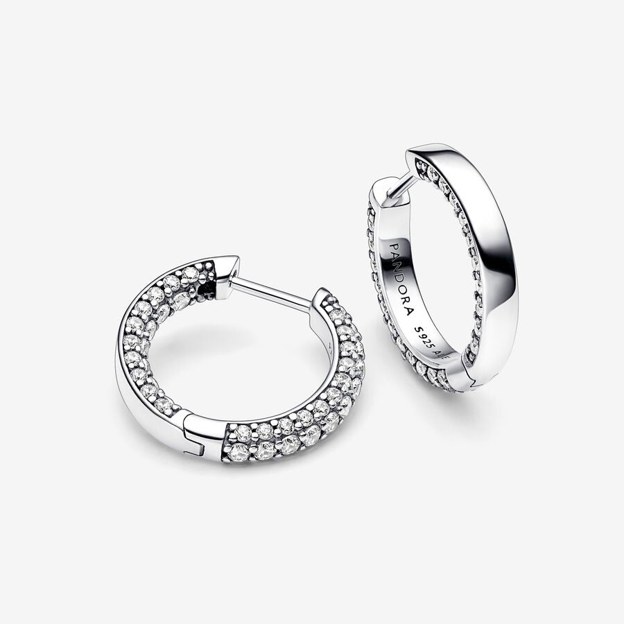 Pandora Timeless Pavé Single-row Hoop Earrings