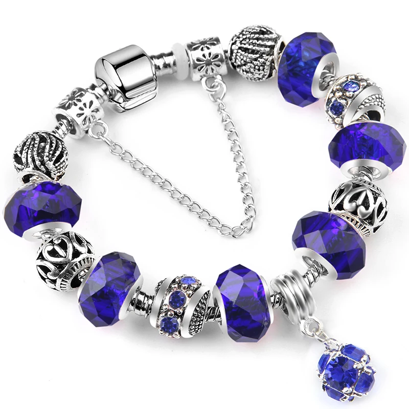 DIY Crystal Charm Bracelets Fashion Rhinestone Bead Bracelet For Women Girls Gifts