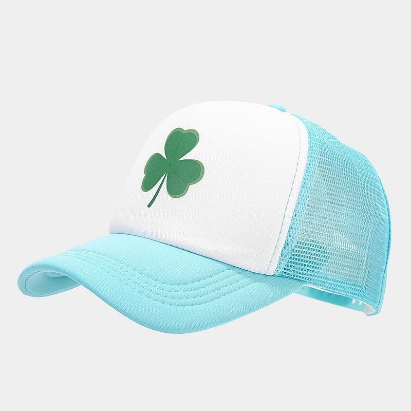 Popular Clover Pattern Spring And Summer Breathable Quick-drying Cap Outdoor Sunshade Sunscreen Mesh Baseball Cap