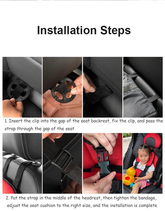 🔥Auto Child Safety Seat Simple Car Portable Seat Belt