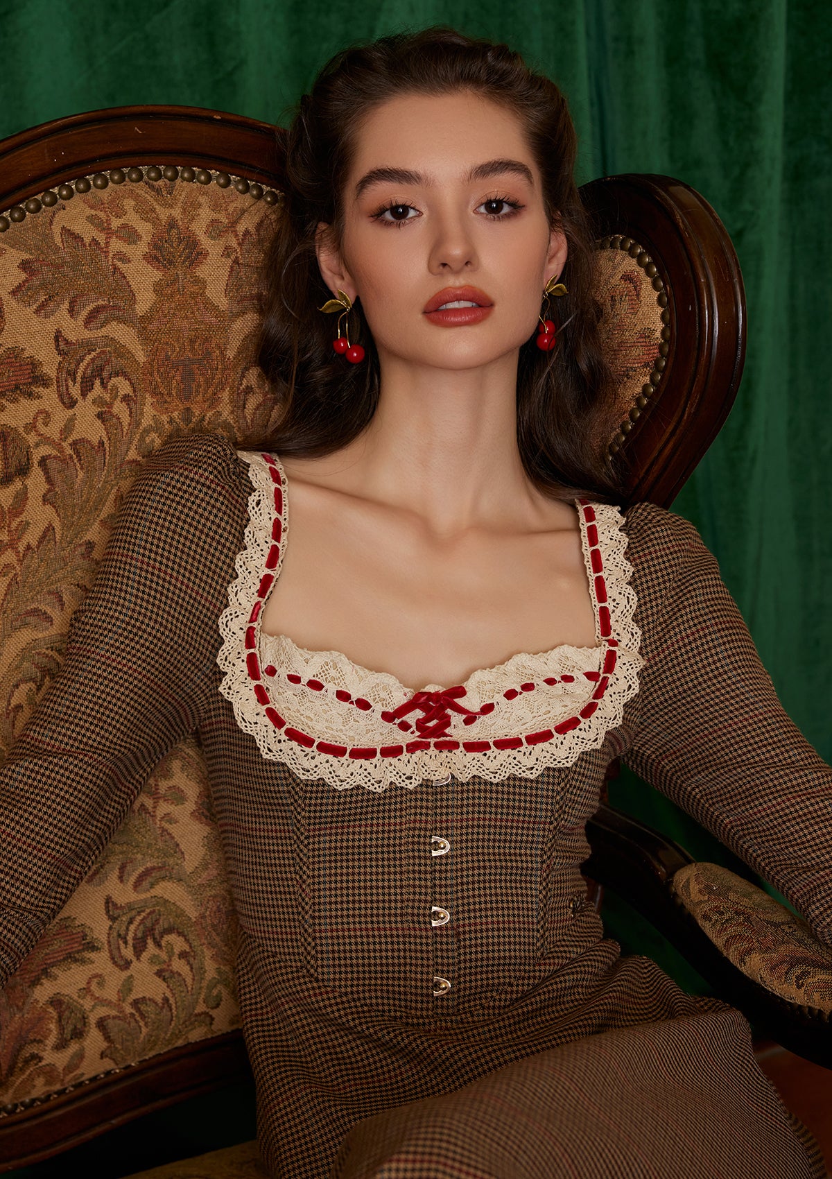 Duke's Manor Houndstooth Corset Dress