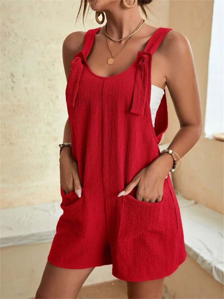 Women's Stylish Casual U Neck Summer Holiday Short Jumpsuits🔥Summer Promotion 49%OFF🔥