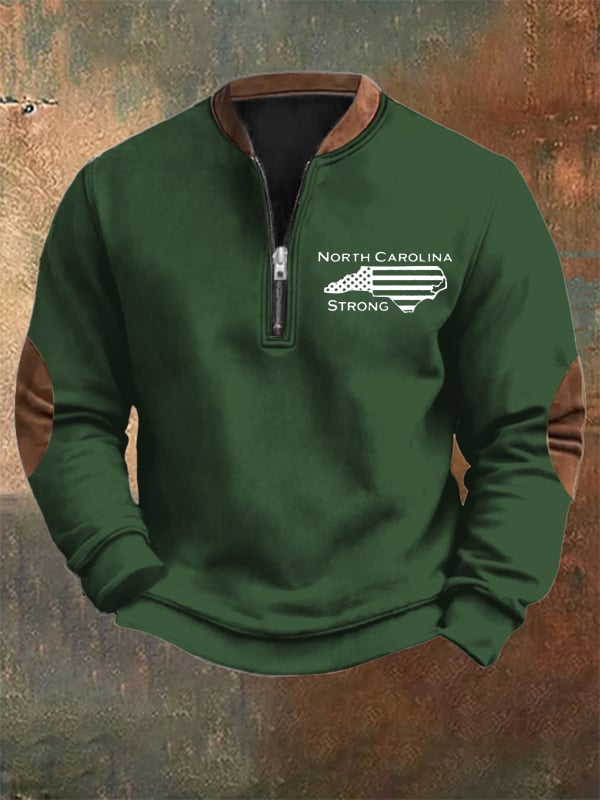 Men's Vintage North Carolina Strong Printed Sweatshirt