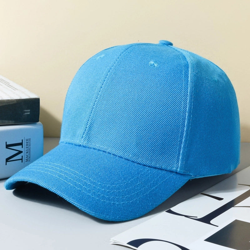 Hat Spring And Autumn New Solid Color Printable Logo Advertising Hat Sunscreen Cap Sports Baseball Cap Light Plate Cap