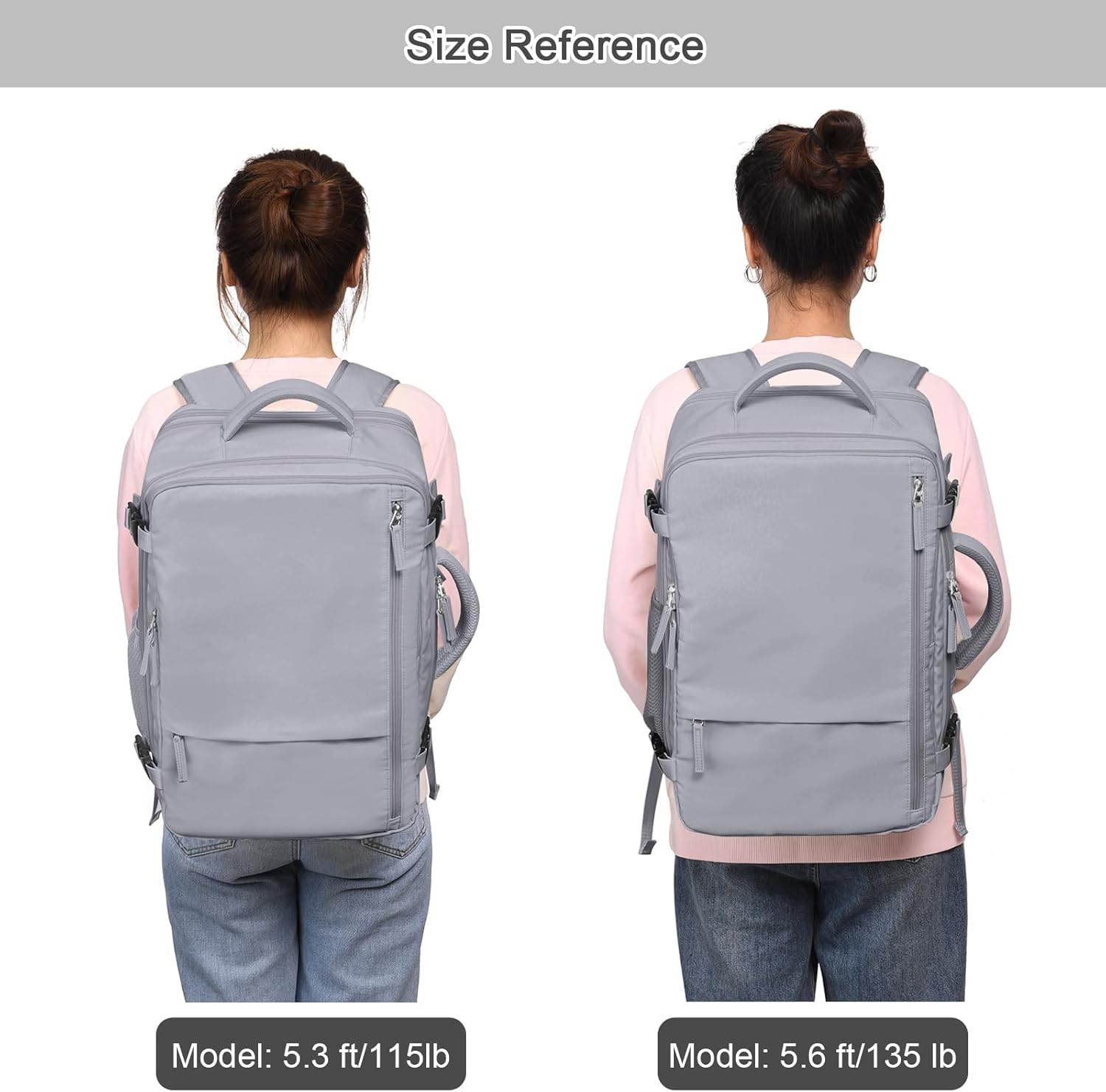 Large Travel Backpack for Women Men, Expandable 40L Carry On Backpack, 17 Inch Laptop Backpack College Bookbag, Waterproof Travel bag as Person Item Flight Approved