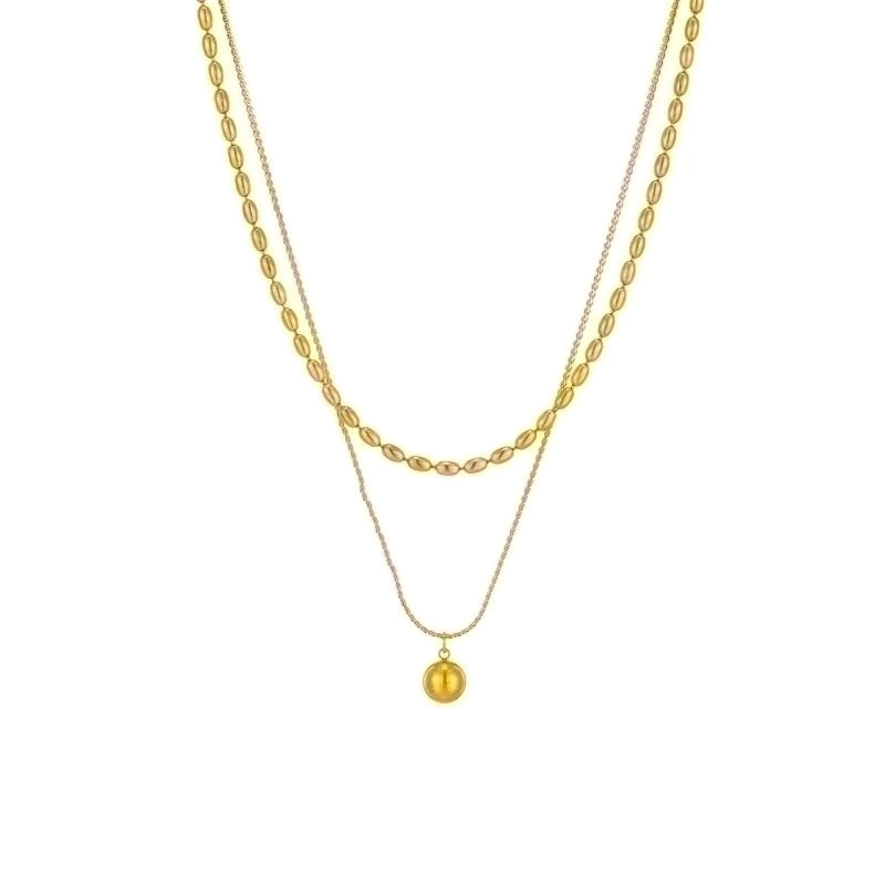 Fashion Geometric 304 Stainless Steel 18K Gold Plated Plating Stainless Steel Necklaces