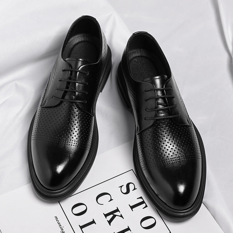 Men's Leather Hollowed-Out Casual Shoes