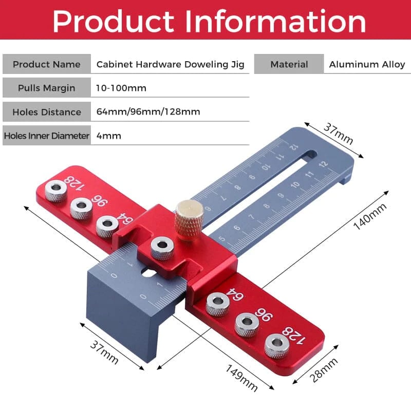 Saker Cabinet Hardware Doweling Jig