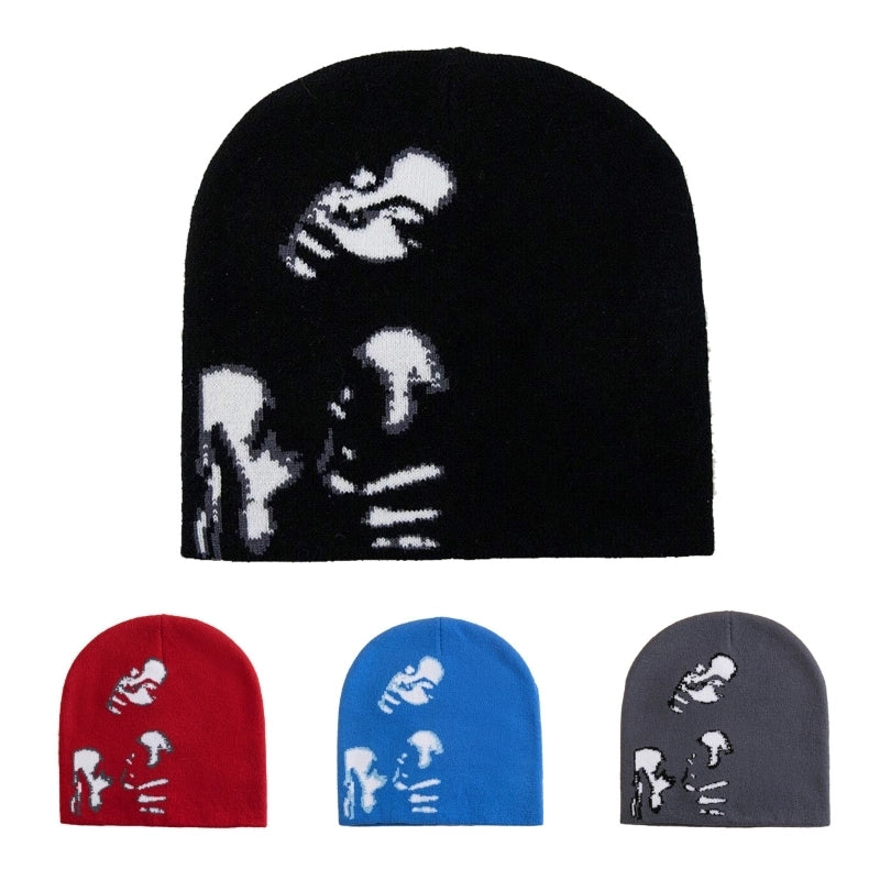 Unisex Modern Style Classic Style Human Face Eaveless Wool Cap