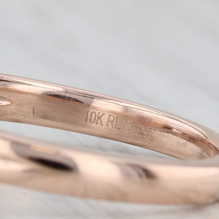 0.50ctw Diamond Halo Engagement Ring 10k Rose Gold Size 7