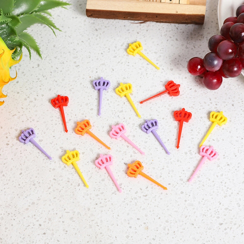 New Cartoon Fruit Fork  Mini Fruit Sign Hot Children Fruit Fork