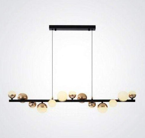 Iver 150 | Metal Finish with Glass Chandelier