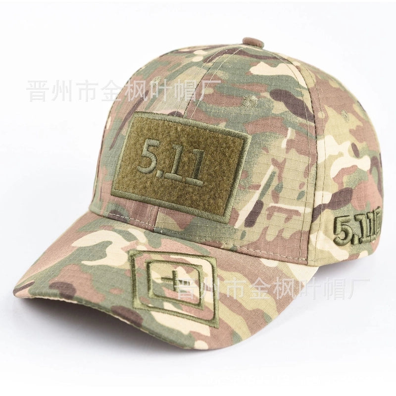 Camouflage Baseball Cap Men's 511 Embroidered Outdoor Sports Summer Sunscreen Hat Women's Military Training Hat