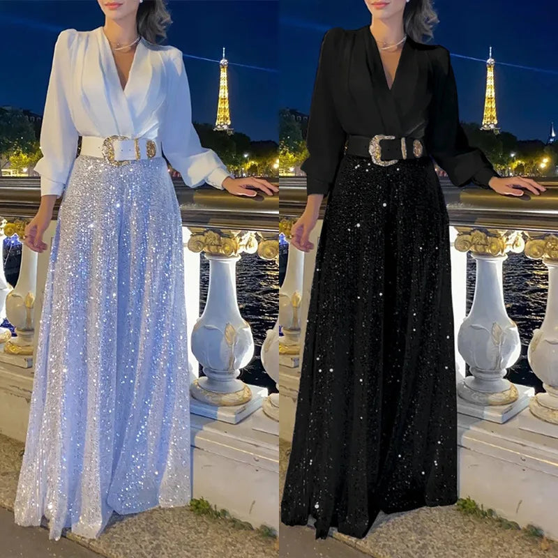 Ladies jumpsuit with glitter