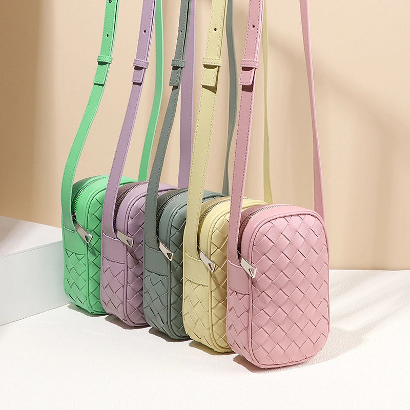 Women's Small Pu Leather Solid Color Elegant Streetwear Square Zipper Phone Wallets