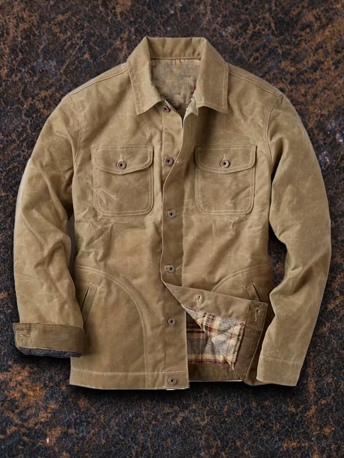 multi-pocket classic barn jacket