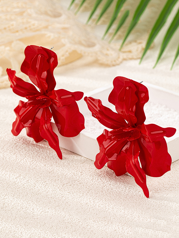 Flower Shape Drop Earrings