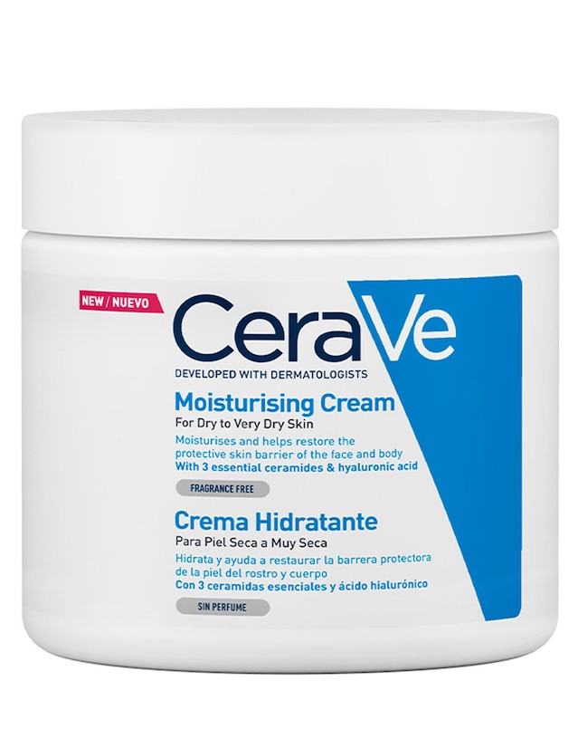 Crema para rostro y cuerpo recomendada para hidratar día y noche Moisturising cream Cerave todo tipo de piel