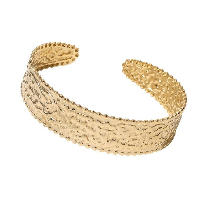Polka Dot Stainless Steel Electroplating Bangles