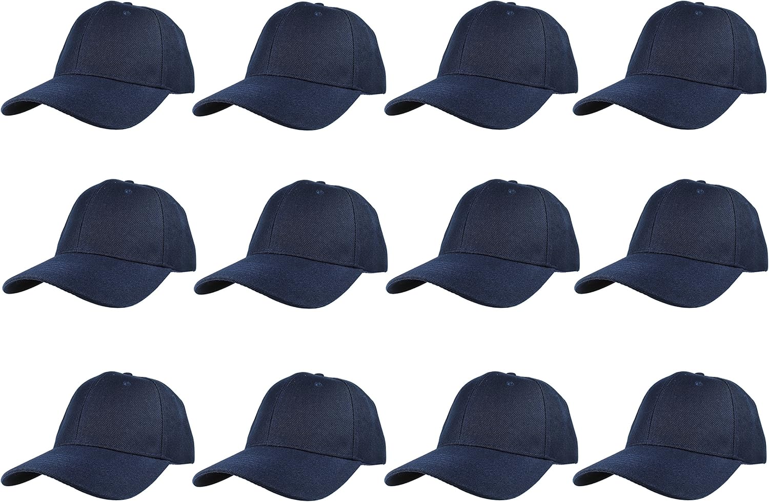 Gelante Plain Blank Baseball Caps Adjustable Back Strap Wholesale LOT 12 PC'S