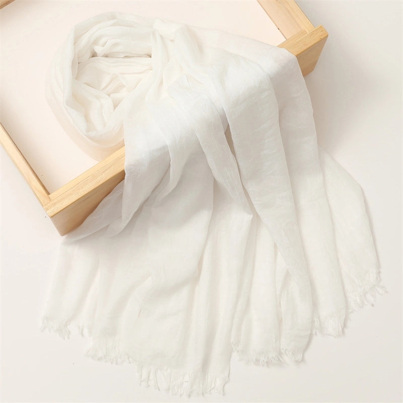 Women's Basic Solid Color Polyester Scarf